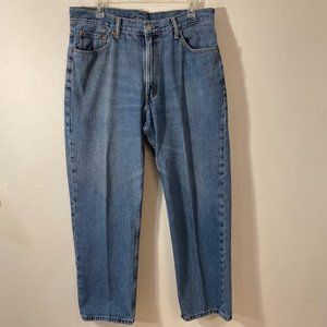 Levis Jeans Mens 36x30 Blue 550 Relaxed Fit Baggy Tapered Medium Wash Denim